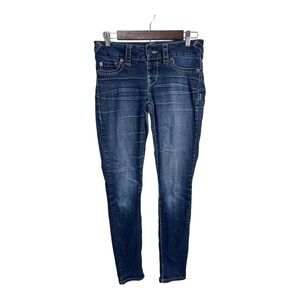 Maurices Low Rise Y2K‎ Blue Denim Skinny Jeans Women's Size Small